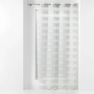 Comparateur de prix : DOUCEUR D'INTÉRIEUR Voilage a oeillets 140 x 260 cm voile sablé fils coupés lalina Menthe