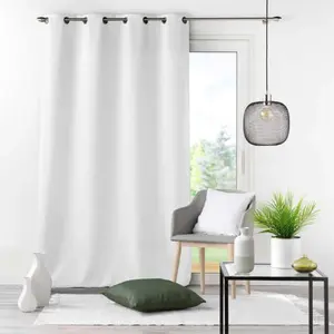 Douceur d'Intérieur Rideau oeillets 140x280 ESSENTIEL BLANC pas cher