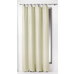 Douceur d'intérieur Rideau a passants 140 x 260 cm polyester uni essentiel Naturel