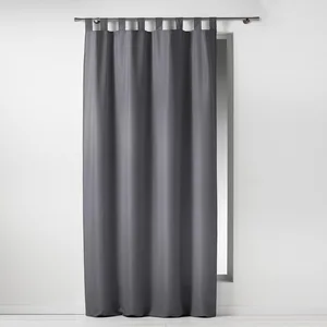 Douceur d'Intérieur Rideau a passants 140 x 260 cm polyester uni essentiel Beton pas cher