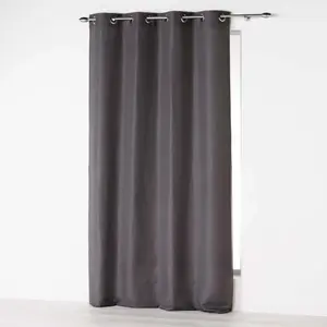 Comparateur de prix : Douceur d'intérieur Rideau a oeillets 140 x 260 cm microfibre unie absolu Anthracite