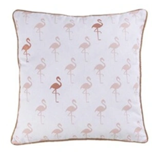 Paris Prix housse de coussin +encart 40 x 40 cm coton imprime metallise flamango des place