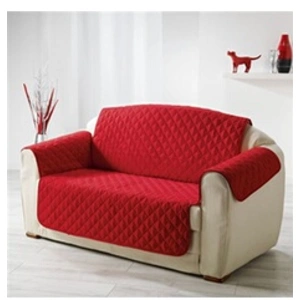 Douceur d'intérieur Protege canape matelasse 223 x 179 cm microfibre unie club Rouge pas cher