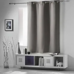 Douceur d'Intérieur Homemaison - Rideau a oeillets 140 x 180 cm occultant uni occult Perle pas cher