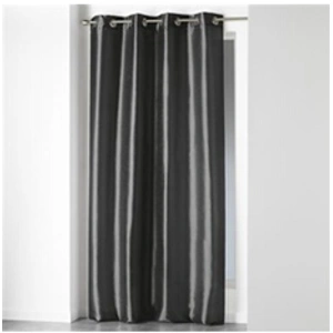 Comparateur de prix : Douceur d'Intérieur Rideau - SHANA - Anthracite - 140x240 cm -  illets - Effet soie sauvage