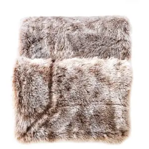 Comparateur de prix : Douceur d'Intérieur Plaid couverture a poil doux 125 x 150 cm imitation Antartic Chocolat