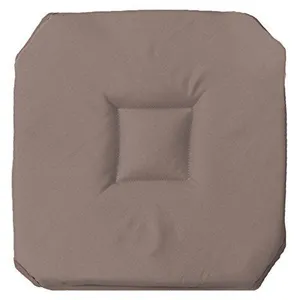 Douceur d'intérieur Galette 4 rabats 36 x 36 x 3.5 cm polyester uni essentiel Taupe pas cher