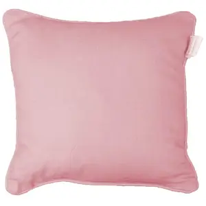 1001KDO Coussin Passepoil Uni Panama Rose 60 x 60 cm pas cher