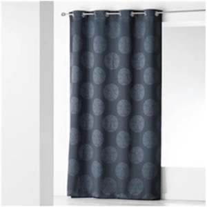 Paris Prix Rideau à Oeillets Jacquard "Orkys" 140x260cm Navy