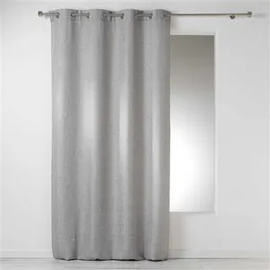Douceur d'Intérieur Homemaison - Rideau a oeillets 140 x 260 cm chambray uni select Gris pas cher