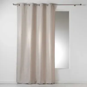 Douceur d'Intérieur Homemaison - Rideau a oeillets 140 x 260 cm chambray uni select Lin pas cher