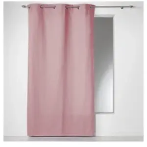 Rideau à Oeillets "Panama" 140x280cm Rose Dragée pas cher