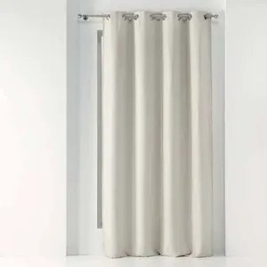 Comparateur de prix : Douceur d'Intérieur Rideau a oeillets 135 x 240 cm occultant tisse tramina Naturel