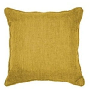 Paris Prix Coussin passepoil 40 x 40 cm chambray uni newton Jaune pas cher