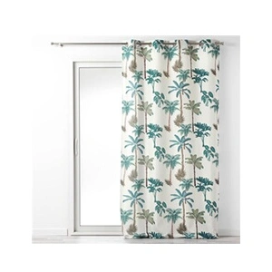 rideau tamisant 140 x 260 cm polyester imprime banany Douceur d'Intérieur pas cher