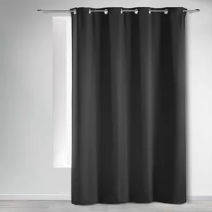 Douceur D'intérieur - Rideau occultant 135 x 280 cm uni occult Ardoise pas cher