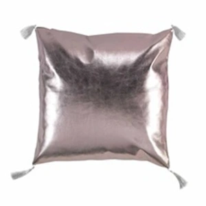Comparateur de prix : Paris Prix Coussin déhoussable à pompons 40 x 40 cm luxury Or Rose