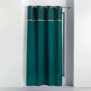 Comparateur de prix : Douceur d'Intérieur Rideau tamisant à oeillets 140 x 240 cm coton Artchic Bleu