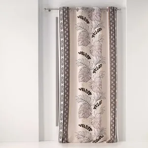 DOUCEUR D'INTÉRIEUR rideau a oeillets 140 x 260 cm polyester imprime metallise kalahari pas cher