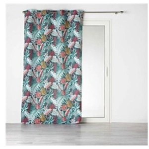 Comparateur de prix : Douceur d'Intérieur Awelco - Rideau a oeillets 140 x 260 cm polyester imprimé Jacala Bleu