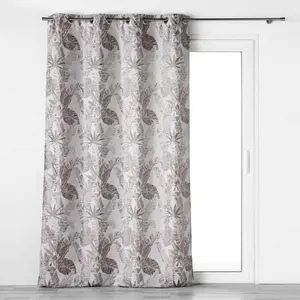 Douceur d'Intérieur RIDEAU A OEILLETS 140 x 260 CM JACQUARD FAGGY TAUPE pas cher