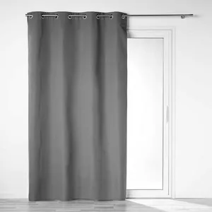 Douceur d'Intérieur Homemaison - Rideau a oeillets occultant 140x260cm Obscure anthracite