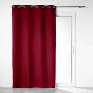 Comparateur de prix : Douceur d'Intérieur Homemaison - Rideau a oeillets occultant 140x260cm Obscure bordeaux