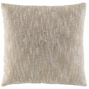 Comparateur de prix : DOUCEUR D'INTERIEUR Coussin déhoussable Sultan en coton et fils dorés - Beige - 40 x 40 cm