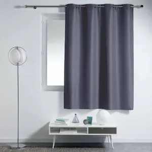 Comparateur de prix : Douceur d'Intérieur Rideau à oeillets métal - CDaffaires - 140 x 180 cm - Gris uni en polyester