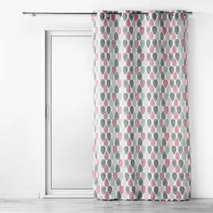 Comparateur de prix : Douceur d'Intérieur Rideau tamisant a oeillets 140 x 260 cm polyester Palpito Rose