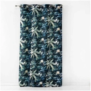 Douceur d'Intérieur Rideau a oeillets 140 x 260 cm polyester imprime fabulous Bleu pas cher