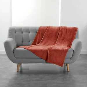 Comparateur de prix : douceur d'intérieur, Plaid (125 x 150 cm) Flanou Terracotta, Flanelle