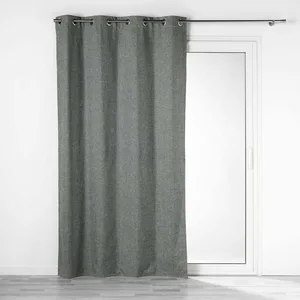 Douceur d'Intérieur Rideau d'ameublement uni 100% occultant polyester anthracite 260 x 140 pas cher