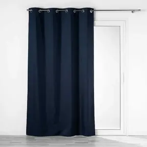 Douceur d'Intérieur Rideau A Oeillets, Bleu, 140 x 260 CM