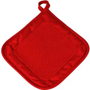 Comparateur de prix : Douceur d'Intérieur Manique 19 x 19 cm polycoton+silicone cuistot Rouge