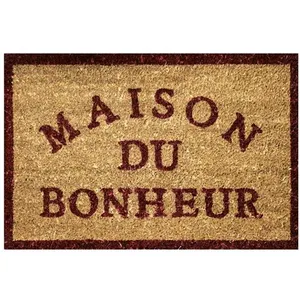 Comparateur de prix : Douceur d'Intérieur, Paillasson Rectangle (40 x 60 cm) Bonheur, Coco Imprimé