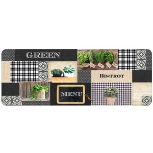 tapis en mousse 45 x 120 cm Green bistrot Douceur d'Intérieur