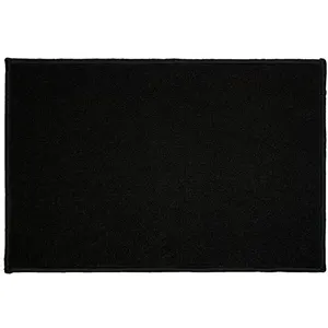 Paris Prix Tapis deco rectangle 40 x 60 cm uni primobis Noir Douceur d'Intérieur pas cher