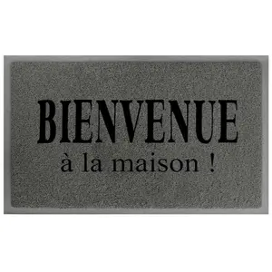  douceur d'Intérieur Tapis deco 1740411 maison tapis d'entrée pvc gris/noir 75 x 45 x 75 cm