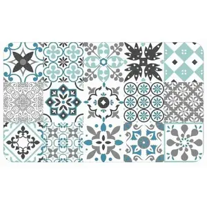 Paris Prix Tapis Déco Rectangle Salou 45x75cm Bleu pas cher