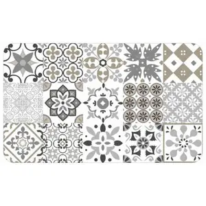 Comparateur de prix : Douceur d'Intérieur Homemaison - Tapis deco rectangle 45 x 75 cm mousse imprimee salou Naturel