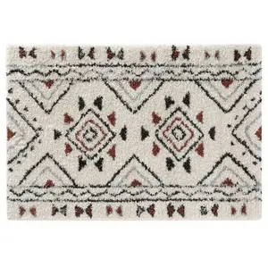 Comparateur de prix : Douceur d'Intérieur, Tapis Rectangle (60 x 110 cm) Saharienne Beige, Polypropylène