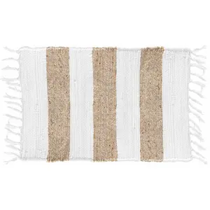 Douceur d'Intérieur Homemaison - Tapis de bain sagane, jute/polyester, 50 x 80 cm