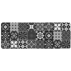 Comparateur de prix : DOUCEUR D'INTERIEUR Tapis De Cuisine Imprimé "salou" 45x120cm Gris - Paris Prix