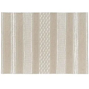 Comparateur de prix : Douceur D'Intérieur Tapis Rectangle (120 x 170 cm) Blanca, Coton Polyester Fantaisie - 120x170cm - Blanc