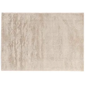 Tapis Shaggy Uni "Tango" 120x170cm Naturel pas cher