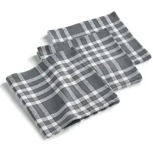 Douceur d'Intérieur Lot de 3 serviettes de table "traditio" 45cm anthracite pas cher