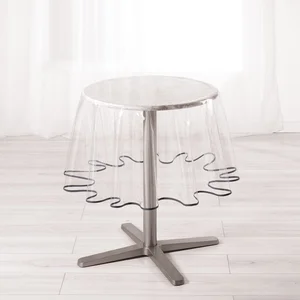 Comparateur de prix : Douceur d'Intérieur Nappe cristal ronde (0) 180 cm pvc uni 15/100e garden/biais Anthracite