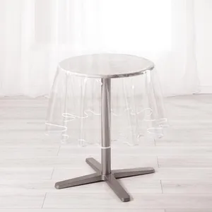 Comparateur de prix : Douceur d'Intérieur Nappe cristal ronde (0) 180 cm pvc uni 15/100e garden/biais Blanc