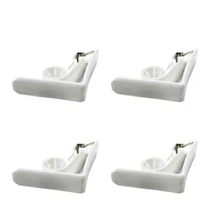 Douceur d'Intérieur Pince plastique de table - Lot de 4 - Blanc pas cher